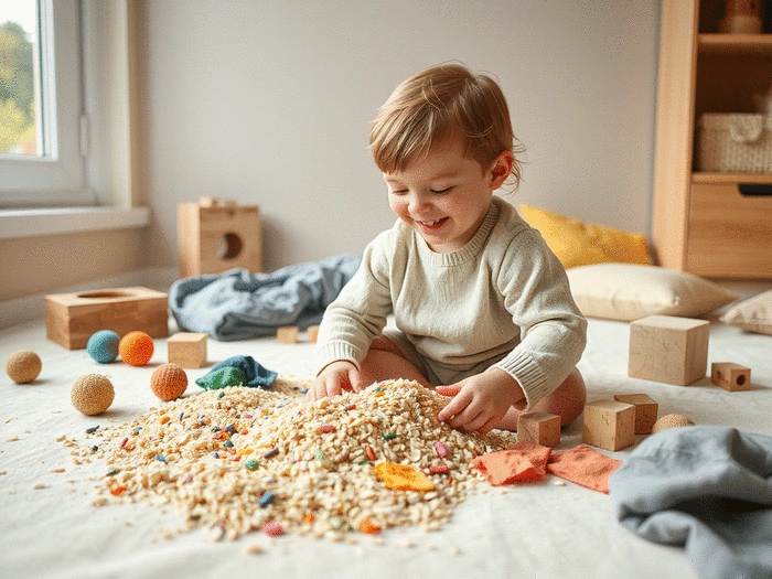 Zabawy w domu bez zabawek: **pomysły sensoryczne** dla dzieci 0-5 lat krok po kroku