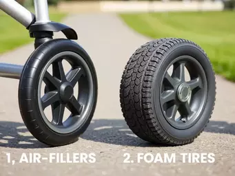 Koła pompowane vs piankowe w wózkach – zalety, wady i porównanie